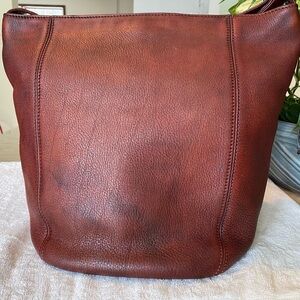 Coach Soft Bucket 4916 *dyed* Wine Color Pebbled Leather made Costa Rica project